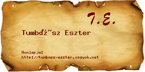 Tumbász Eszter névjegykártya