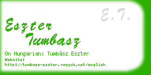eszter tumbasz business card
