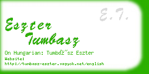 eszter tumbasz business card